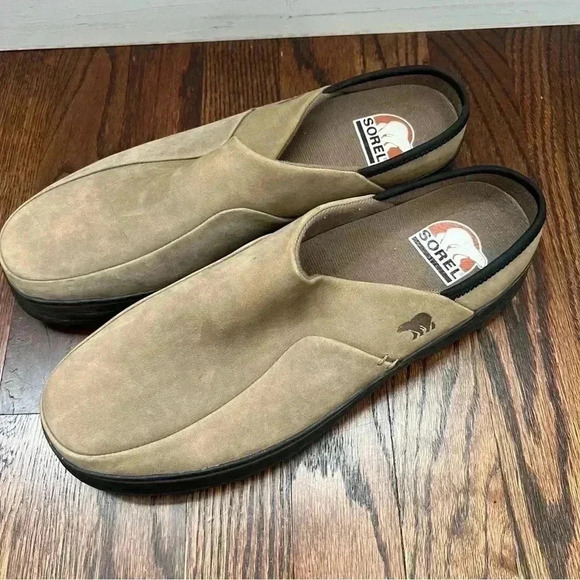 Sorel Adirondack Mule Men’s Slip On Size 9 Tan Leather Shoes NM4151-208 - Picture 12 of 16